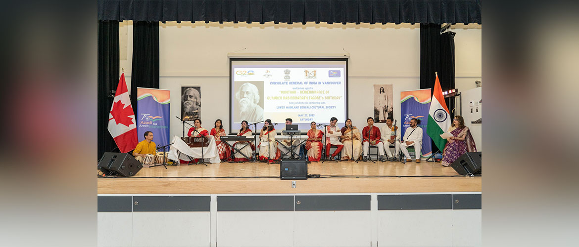  Consulate organized Oikotaan - Remembrance of Noble Laureate Gurudev Rabindranath Tagore to celebrate his 162nd birth anniversary on May 27, 2023