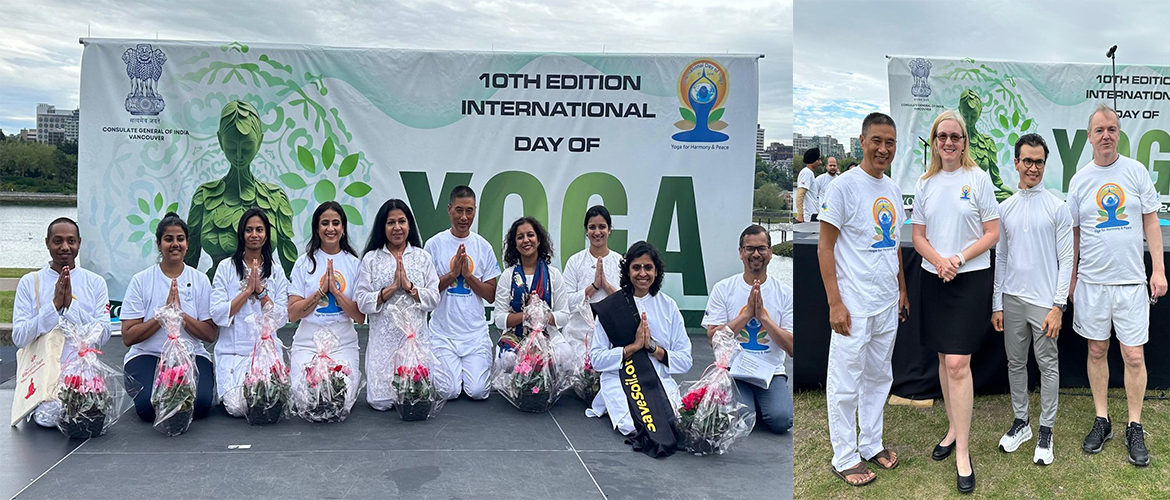  Celebration of the 10th edition of International Day of Yoga at David Lam Park Vancouver on 22 June 2024