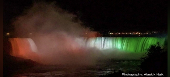  Illumination of Niagara Falls on India's 75th Independence Day (2021)